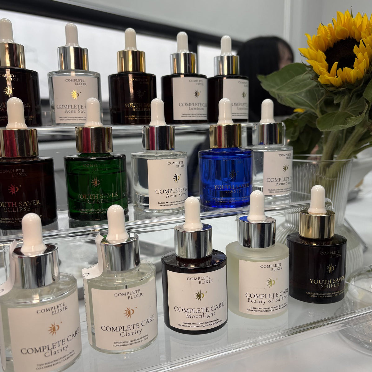 Complete Elixir serums arranged for creators to test