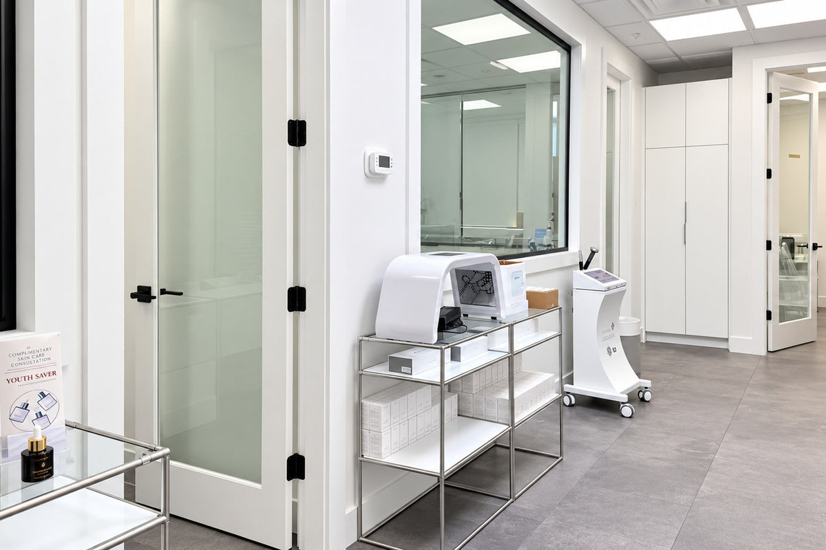 Corridor between the Complete Elixir laboratory and the treatment rooms