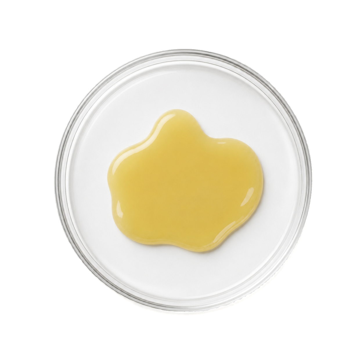 TWILIGHT serum texture in a glass dish